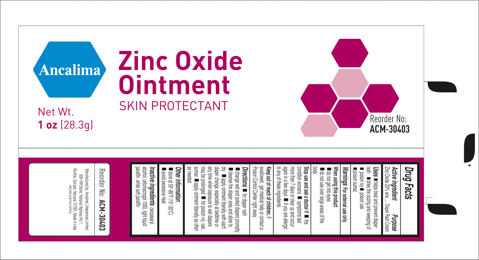 NDC 730143040 Ancalima Zinc Oxide Zinc Oxide